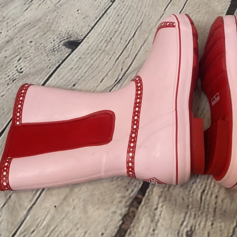 The Original Muck Boot Company Pink Red Rain Boots Girl’s Size 3 Size 4